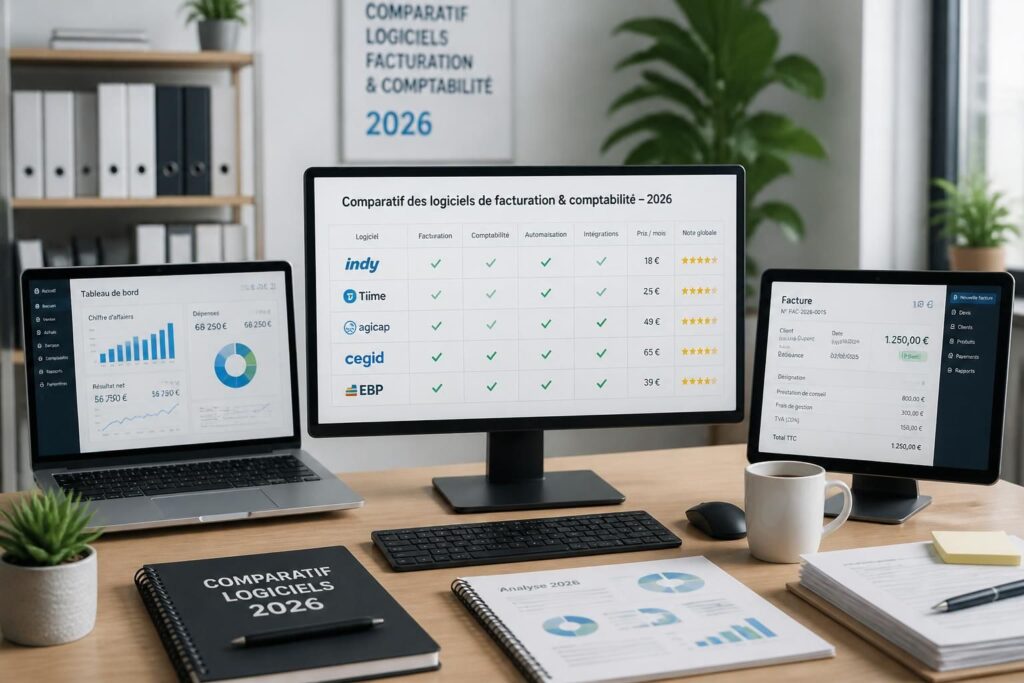 découvrez notre comparatif 2026 des meilleurs logiciels de facturation et comptabilité pour faciliter la gestion financière de votre entreprise.