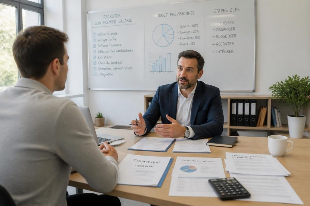 découvrez les étapes clés et les coûts réels pour recruter votre premier salarié, de la démarche administrative à l'intégration en entreprise.