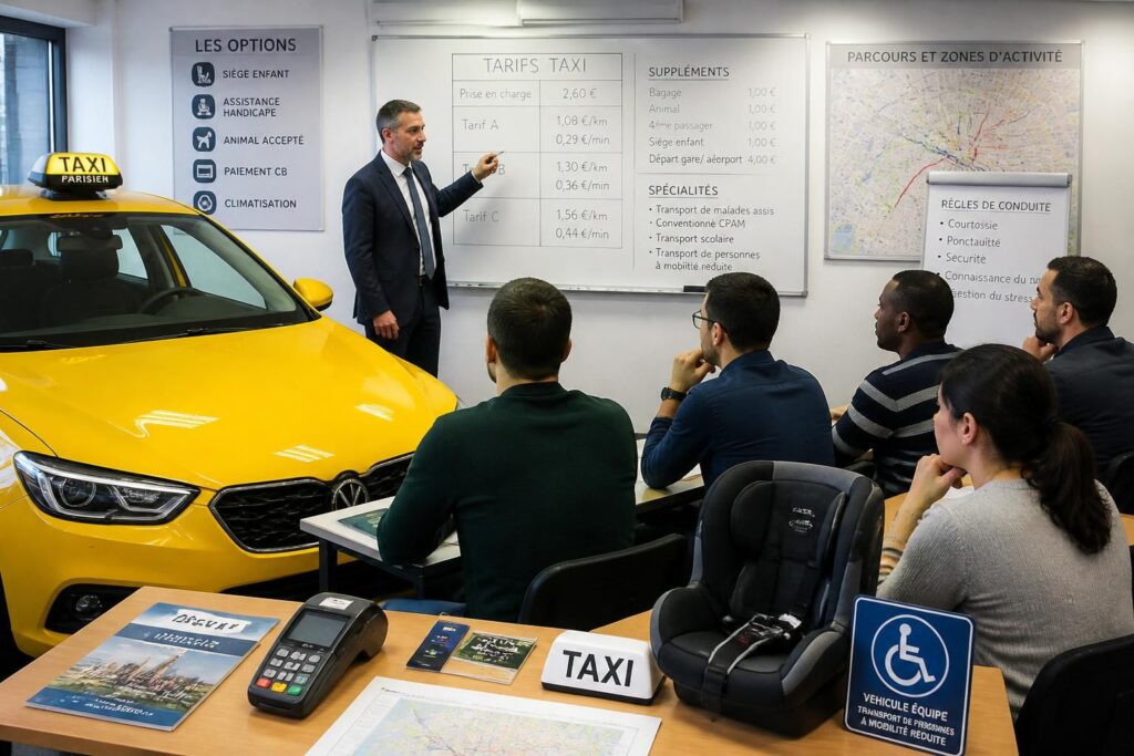 Formation taxi : tarifs, spécialités et options pour devenir chauffeur professionnel