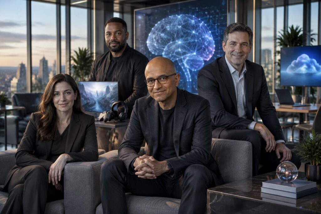 découvrez qui dirige les divisions clés de microsoft, de l’intelligence artificielle au gaming et aux activités commerciales, sous la direction de satya nadella.