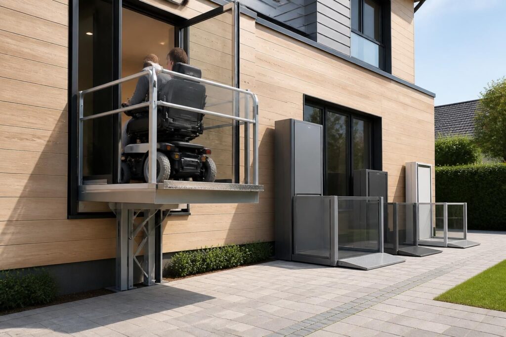 Monte charge extérieur pour maison et fauteuil roulant : prix et options