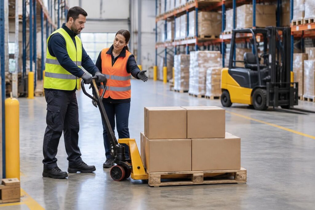 transpalette manuel et caces : découvrez quelle formation est nécessaire, les obligations de l’employeur et les règles de sécurité à respecter.